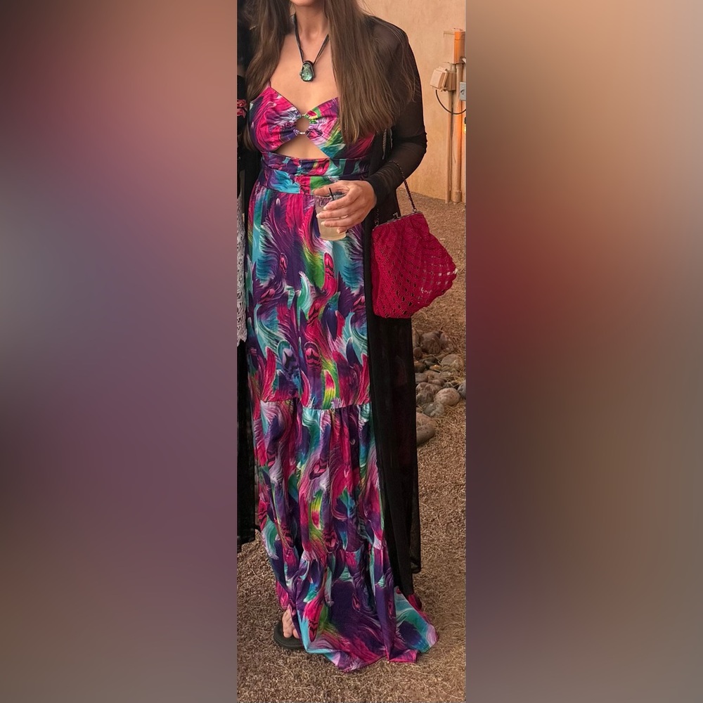 Elegant Multicolor Maxi Dress